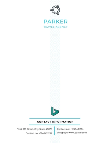 Free Sample Travel Agency Letterhead Template to Edit Online
