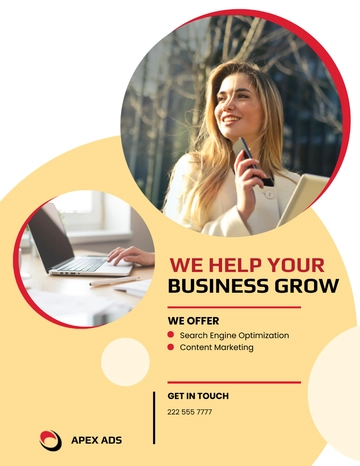 Free Advertising Consultant Flyers Template to Edit Online