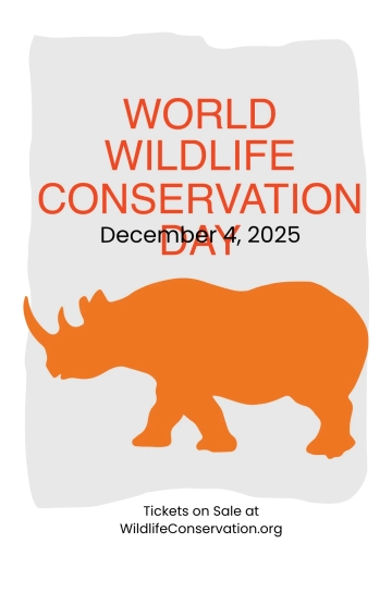 Free World Wildlife Conservation Day Poster Template to Edit Online