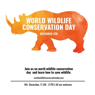 Free World Wildlife Conservation Day Instagram post Template to Edit Online