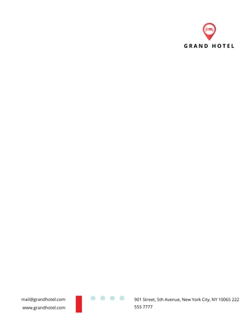 Free Grand Hotel Letterhead Template to Edit Online