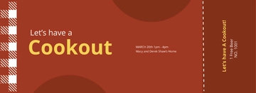 Free BBQ Party Cookout Ticket Template to Edit Online