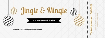 Free Christmas Party Ticket Template to Edit Online