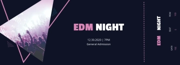 Free Music Theme Event Ticket Template to Edit Online