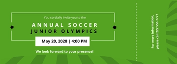 Free Soccer Ticket Invitation Template to Edit Online
