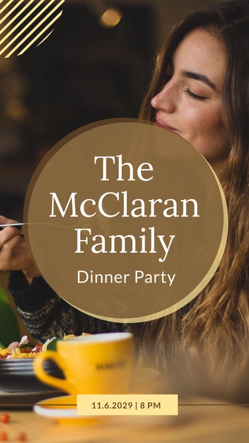 Free Dinner Party Snapchat Geofilters Template to Edit Online