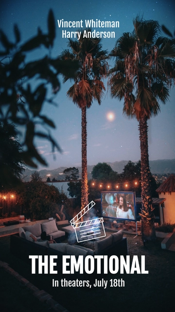 Free Movie Snapchat Geofilters Template to Edit Online