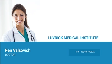 Free Doctor ID Card Template to Edit Online