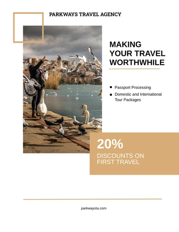 Free Modern Travel Flyer Template to Edit Online