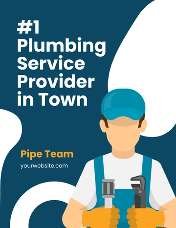 Free Plumbing Service Flyer Template to Edit Online