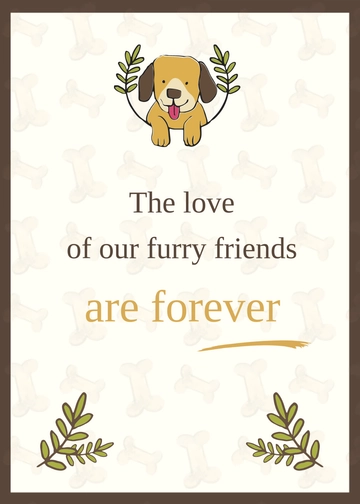 Free Sympathy Card For Loss Of Dog Template to Edit Online