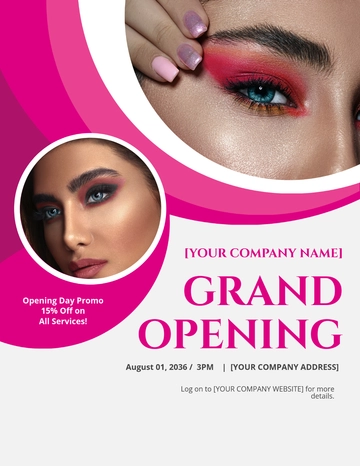 Free Hair Salon Grand Opening Flyer Template to Edit Online