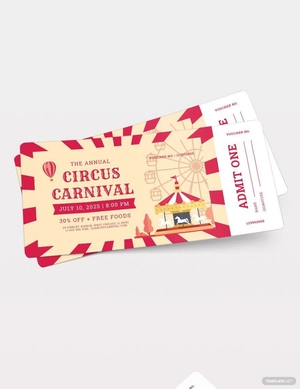 carnival Ticket Voucher Template