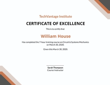 Free Company Training Certificate Template to Edit Online