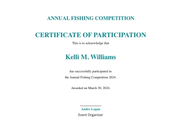 Free Fishing Certificate Template to Edit Online