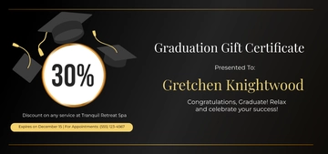 Graduation Gift Certificate Template - Edit Online & Download