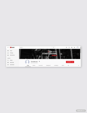Gym YouTube Channel Art Template