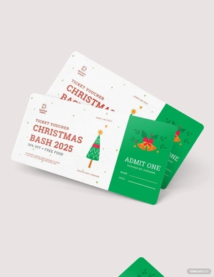Christmas Ticket Voucher Template