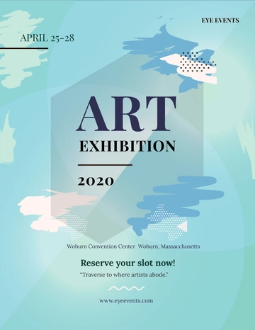 Free Art Exhibition Flyer Template to Edit Online