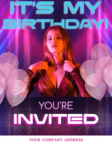 Free Birthday Nightclub Flyer Template to Edit Online