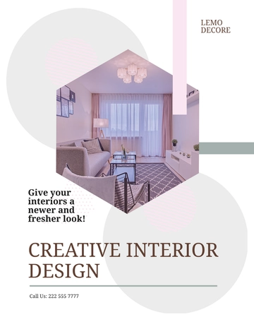 Free Creative Interior Design Flyer Template to Edit Online