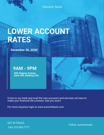 Free Bank Flyer Template to Edit Online