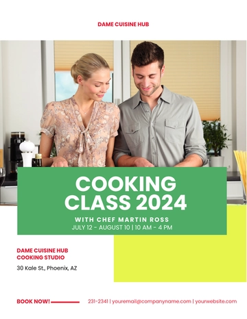 Cooking class flyer Template - Edit Online & Download
