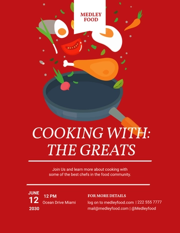 Free Cooking Lessons Flyer Template to Edit Online