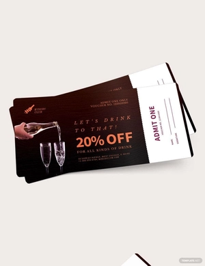 Drink Ticket Voucher Template