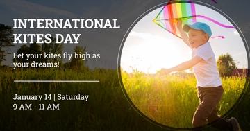 Free International Kites Day Facebook post Template to Edit Online