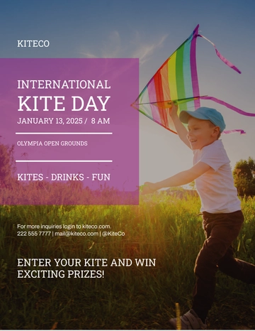 Free International Kites Day Flyer Template to Edit Online
