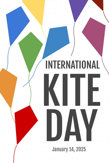 Free International Kites Day Pinterest Pin Template to Edit Online