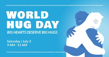 Free World Hug Day Facebook Post Template to Edit Online
