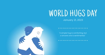 Free World Hug Day Linkedin Post Template to Edit Online