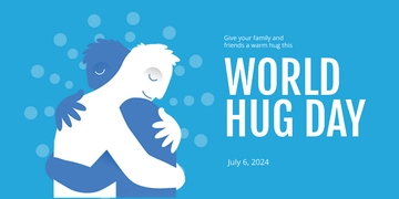 Free World Hug Day Twitter Post Template to Edit Online