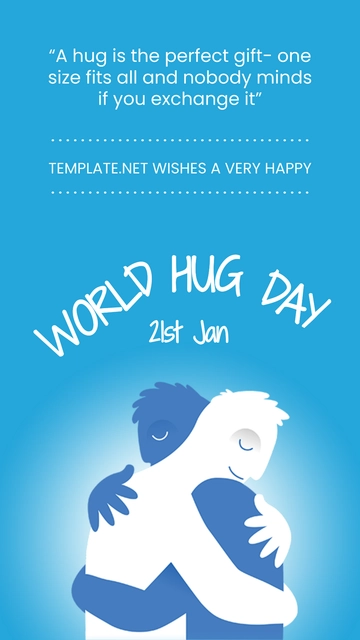 Free World Hug Day Whatsapp Image Template to Edit Online
