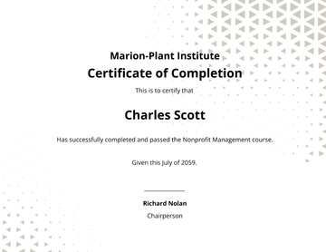 Free Nonprofit Management Certificate Template to Edit Online