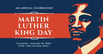 Free Martin Luther King Day Facebook Post Template to Edit Online