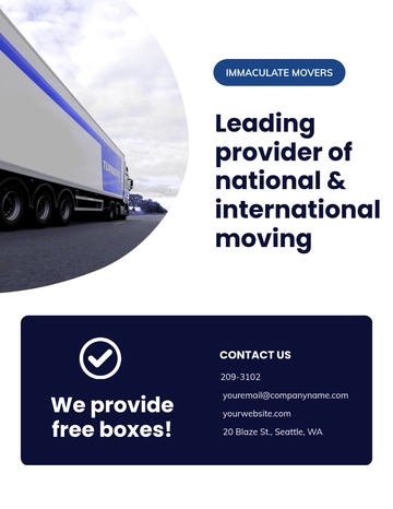 Moving Company Flyer Template - Edit Online & Download