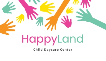 Free Child care Business Card Template to Edit Online