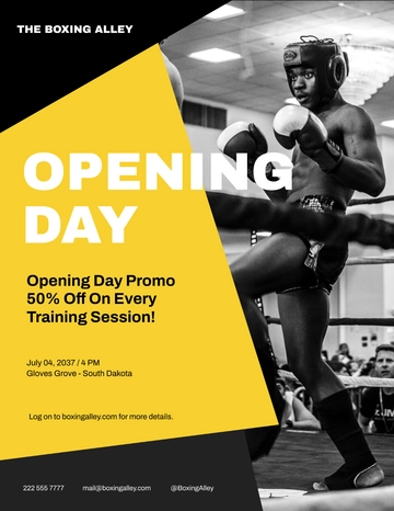 Free Boxing Gym Flyer Template to Edit Online