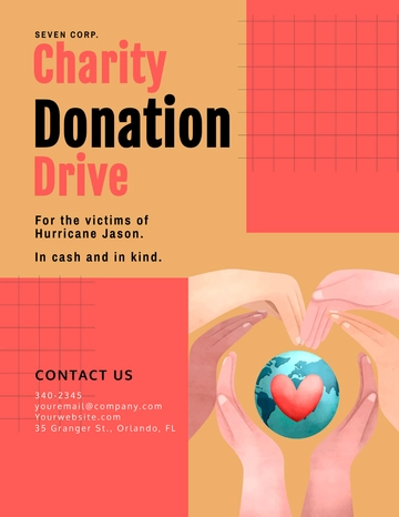 Free Charity Donation Flyer Template to Edit Online