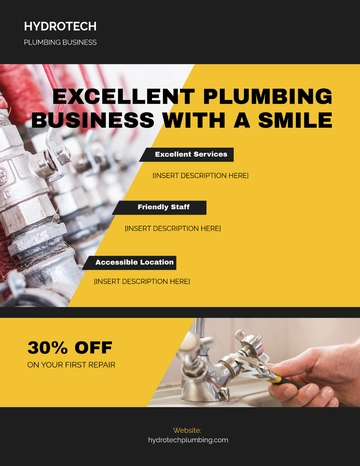 Free Plumbing Business Flyer Template to Edit Online