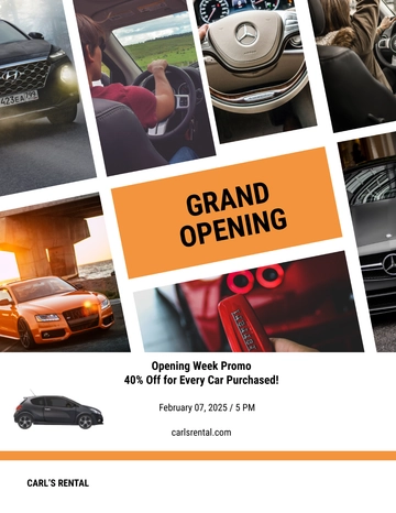 Free Creative Car Rental Flyer Template to Edit Online