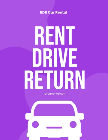 Free Simple Car Rental Flyer Template to Edit Online
