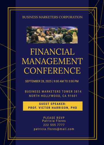 Free Financial Seminar Invitation Template to Edit Online