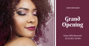Free Hair Salon Facebook Ad Banner Template to Edit Online