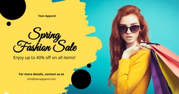 Free Promotion Facebook Ad Banner Template to Edit Online