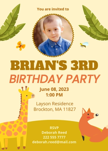 Free Kids Invitation Template to Edit Online
