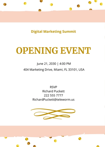 Free Opening Event Invitation Template to Edit Online